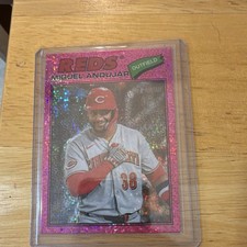 Topps 2026 Topps Heritage Pink Sparkle Parallel #259 Miguel Andujar Reds