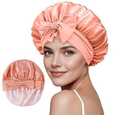 19 Momme Shower Cap 100% Mulberry Silk Sleeping Cap & Shower Cap, Double Layer...