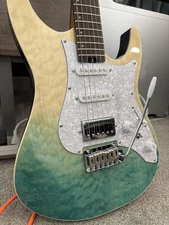 Donner DST-550 Electric Guitar + Bag Tremolo Bar Caribbean Shoreline Gradation