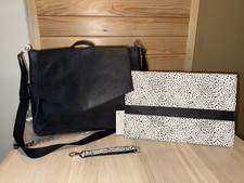 Thirty One On Point Backpack, Laptop Sleeve, Key Fob  Black Pebble, New In Bag