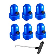 6Pcs Trampoline Enclosure Pole Covers with Hook Safety Trampoline Pole Caps