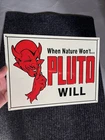 Vintage Pluto Will Water Metal Tin Devil Soda Sign French Lick Springs Indiana