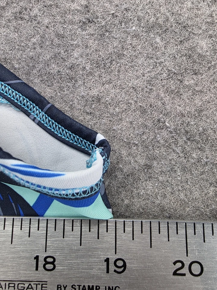 Vestido Columbia PFG para mujer grande estampado de hojas azules sin mangas forrado de malla elástico Foto 3 de 4