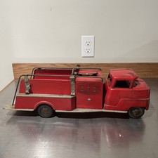 Vintage Structo Red Toy Steel SFD Pumper Fire Truck 1950's
