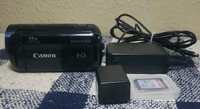 Canon VIXIA HF R600 57x Zoom HD Camcorder With Charger, 1 Battery, And SD Card