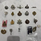 20 Job Lot Vintage Military militaria WW1 WW2 Badge  Patches Button cap pin belt