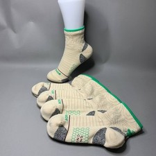 Bombas Women's Quarter Running Socks 4 Pair Pack Oatmeal Cream Green Size M New