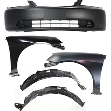 Bumper Cover Fascia Kit For 2001-03 Honda Civic Front Primed License Plate Prov