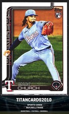 Marc Church 2025 Topps Update Rookie RC Texas Rangers #US227