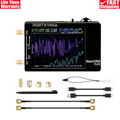Upgraded NanoVNA Plus 50kHz-2.7GHz Handheld Vector Network Analyzer 2.8'' Screen