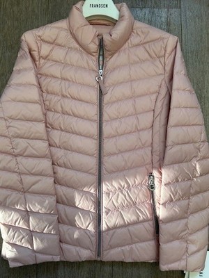 Frandsen Duck Down Puffer Jacket Light Blue Quilted Zip Lightweight Women s
