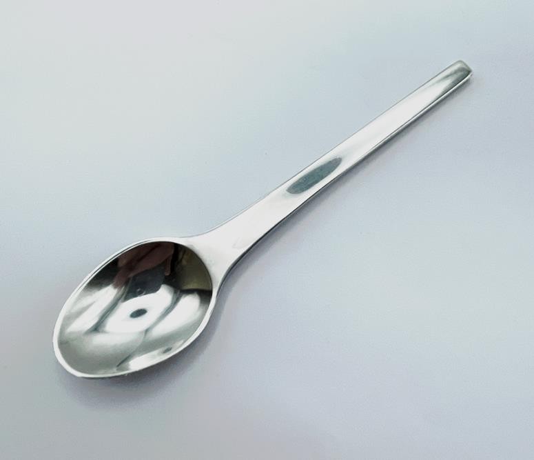 GEORG JENSEN SILVER SPOON BOXED LONDON IMPORT 1971 MODERNIST