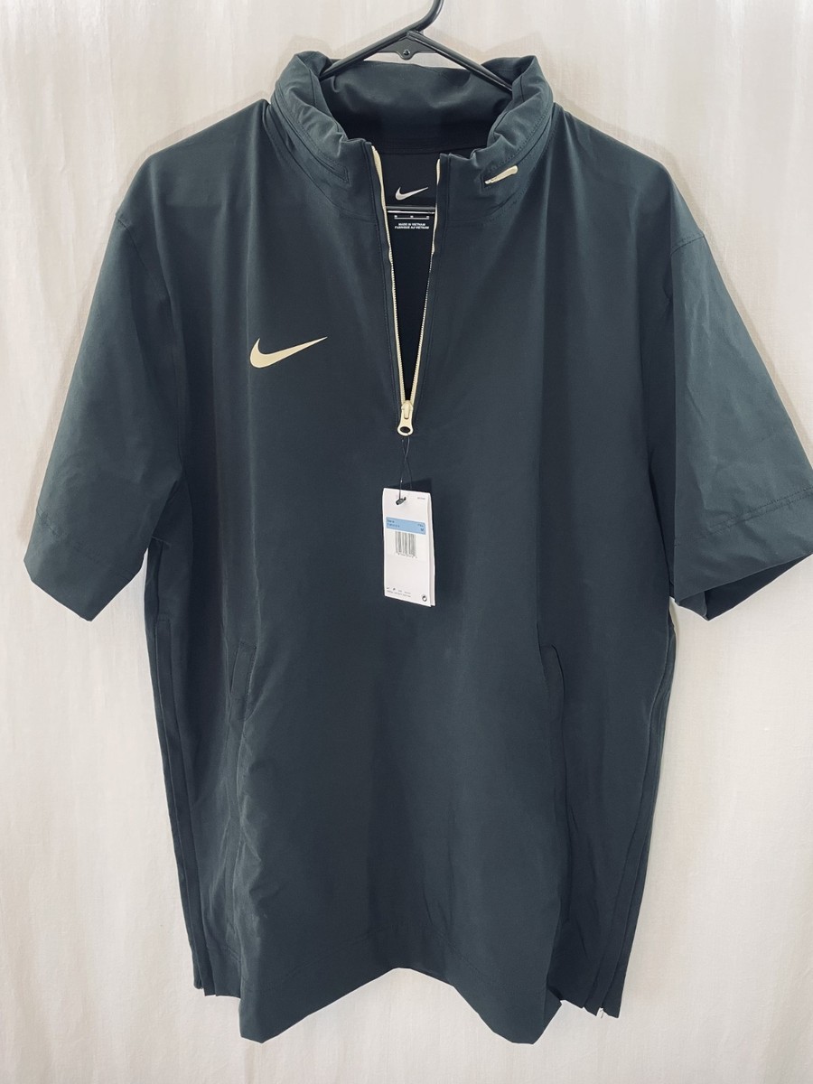 Nike Football Coaches Sideline 1/4 Zip SS Hoodie Jacket Black