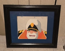 Cel Animation Space Battleship Yamato Captain Juzo Okita 10" x 8 Anime w/ Sketch