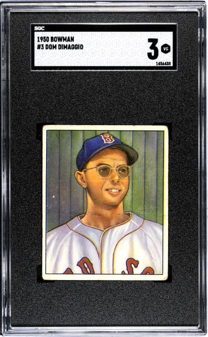 1950 Bowman 3 Dom Dimaggio - SGC 3 BOLD COLOR