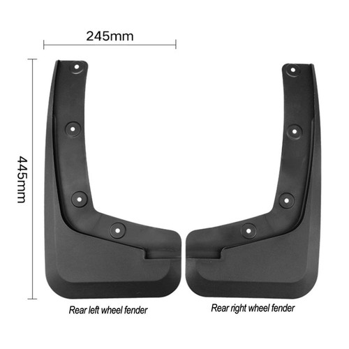 Front and Rear Black Mud Flaps for For FORD For RANGER 2024 Vehicle Protection - Picture 6 of 9