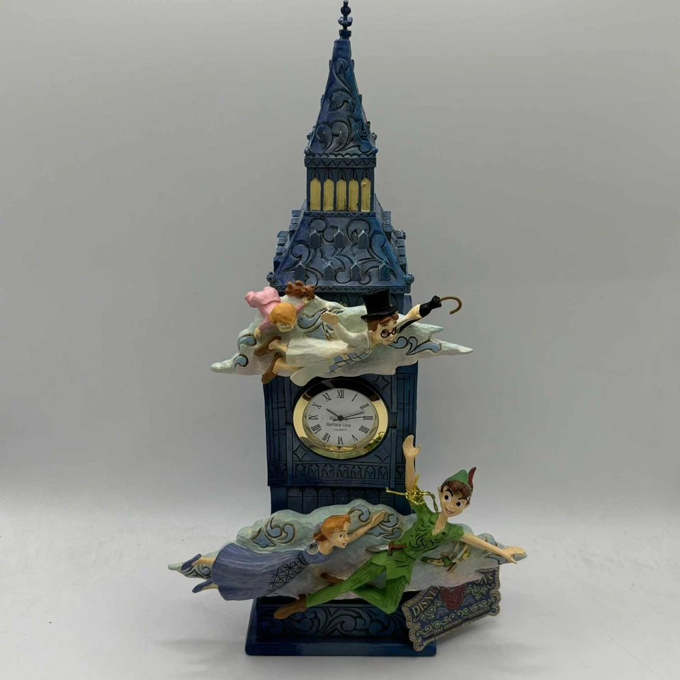 Disney Traditions Peter Pan’s Clock Tower Figurine 6015025 Damaged - Image 4 of 4