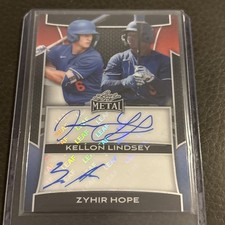 2025 Leaf Metal Kellon Lindsey & Zyhir Hope DUAL AUTOGRAPH 1/3 Red, White & Blue