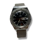 Vintage Timex Q Diver Stainless Steel Bracelet Watch Quartz For Repair