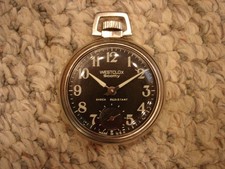 Vintage Westclox Scotty Pocket Watch Shock Resistant Made in USA untested as is