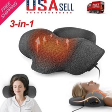 3-In-1 Neck Massager Pillow With Vibration Heating Therapy Airbag Stretching