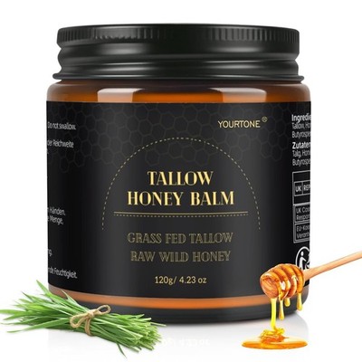 Beef Tallow, Beef Tallow Skin Care with Honey, Tallow and Honey Balm 4.23oz