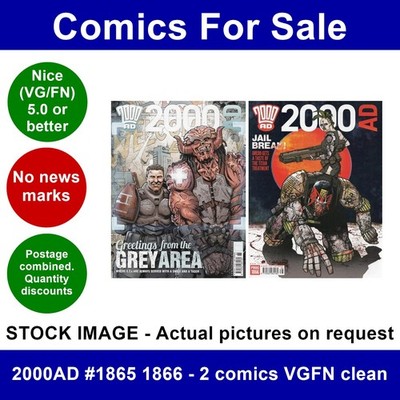 2000AD #1865 1866 - 2 comics VGFN clean