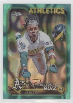 2024 Topps Chrome Aqua Lava Refractor 161/199 Esteury Ruiz #241 4g8