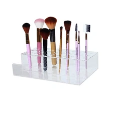 NEW! DELUXE MAKEUP/BRUSH ORGANIZER - ACRYLIC COSMETIC/BRUSH/PENCIL STORAGE TRAY