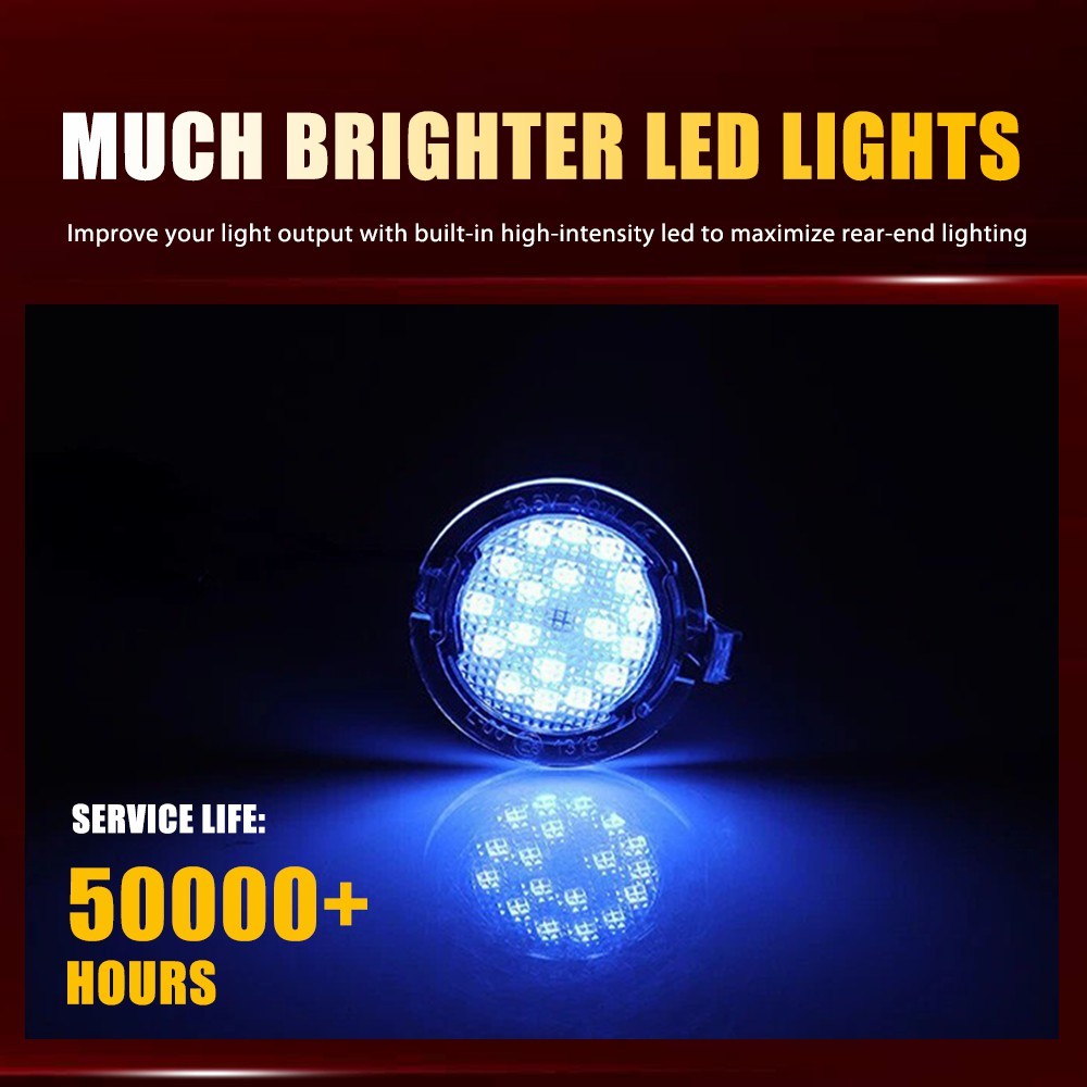 LED Side Rear View Mirror Puddle Lights For Ford F150 Explorer Edge Taurus 1-10X