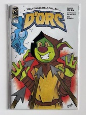 D&rsquo;Orc #1 Original Hand Drawn Sketch Cover Art Comic 1/1 Colored Pencil & Ink
