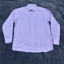 Eton Classic Fit Button Up Dress Shirt Mens 42 / 16.5 Cotton Pocket Luxury FLAW