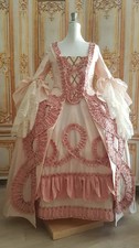 Queen Marie Antoinette Pink Dresses Rococo Robe A La Francaise Ball Gown French