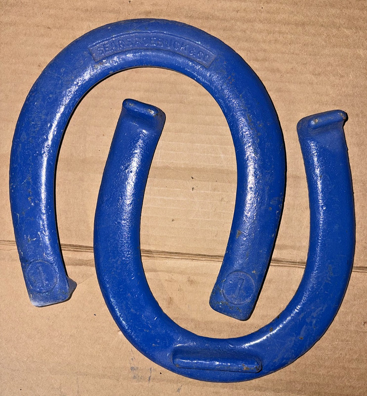 Vintage Sears  Forged Steel Official 2 1/2 lb Hookless  Pitching Horseshoes