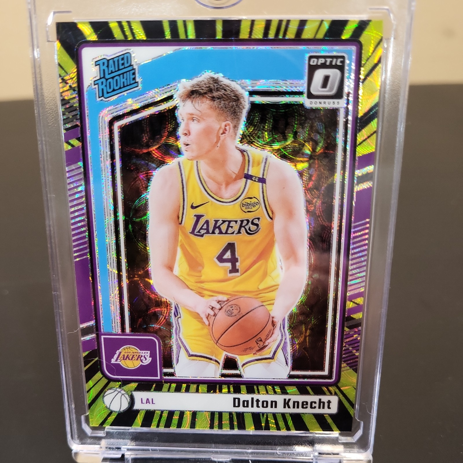 2024-25 Panini Optic Dalton Knecht Electricity Rated Rookie #256 66/75 LA Lakers