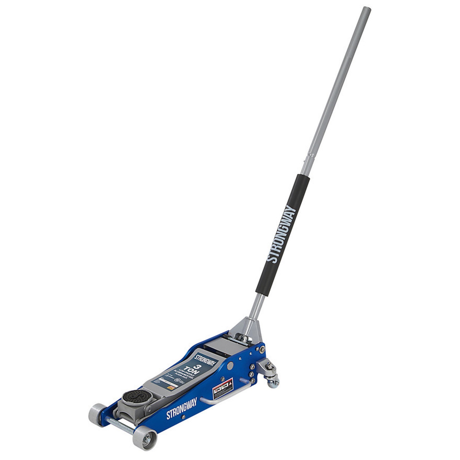 Strongway Low-Profile Aluminum/Steel Floor Jack, 3-Ton Capacity