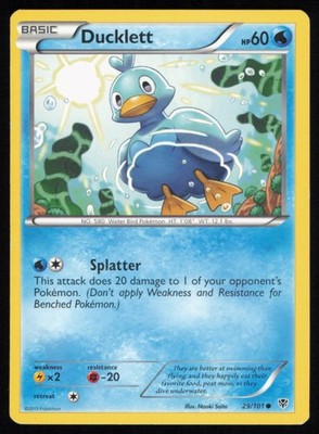 Ducklett 29/101 Common Pokemon Plasma Blast PLB HP