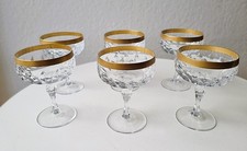 70er Theresienthal  Crystal Champagner Gläser  24K Goldrand (Mintonborte)  80er