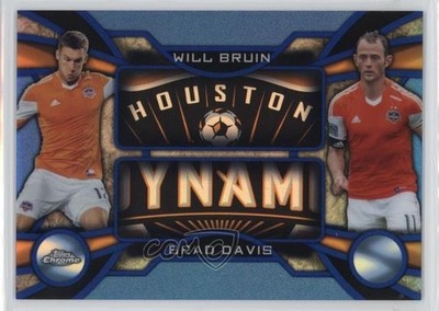 2014 Topps Chrome MLS One-Two Blue Refractor 2/99 Will Bruin Brad Davis 0b2