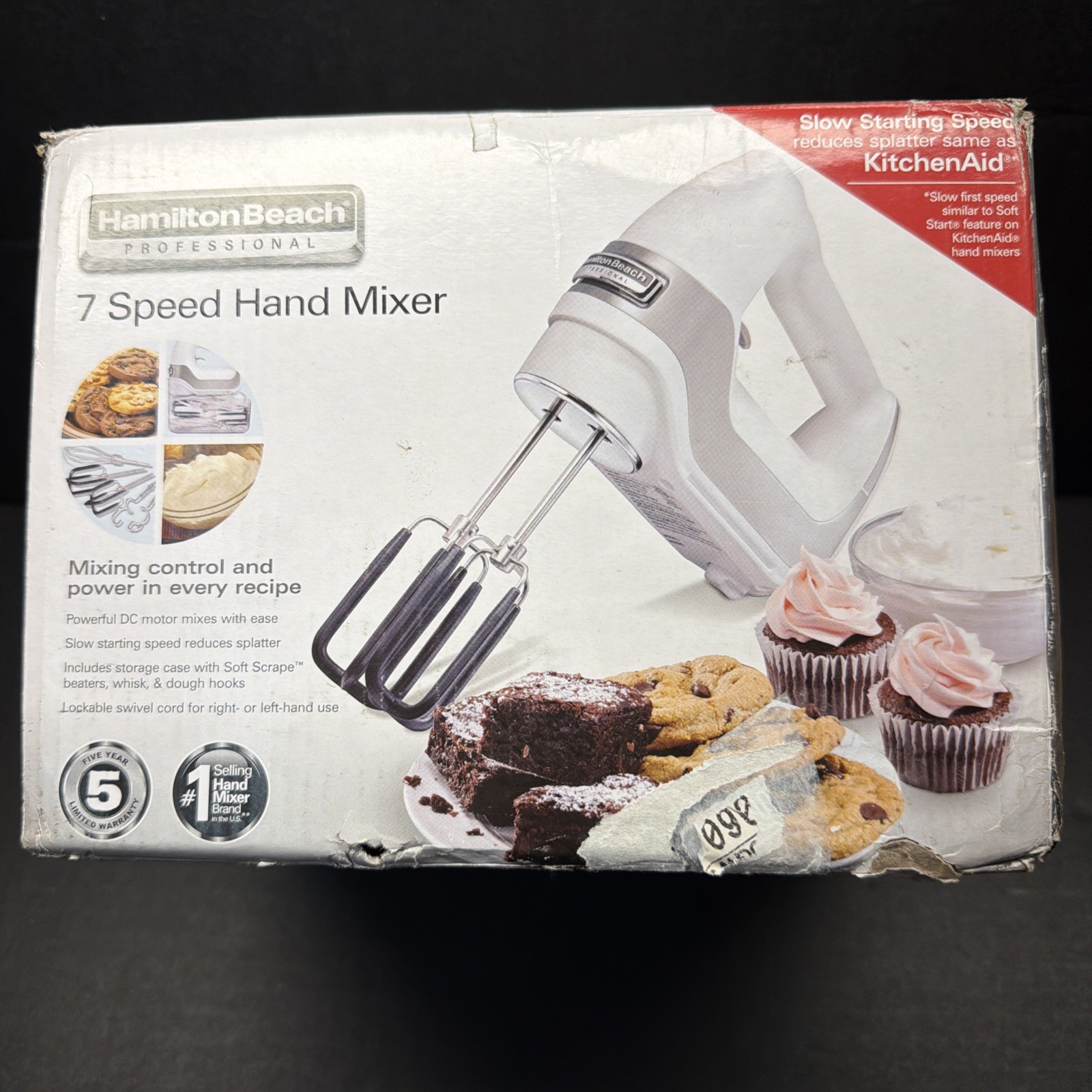Hamilton Beach Professional 7-Speed Hand Mixer White