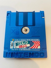 Nintendo Famicom Disk System Mario Golf US & Japan Course + F1 Race Game Set