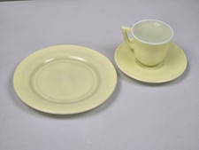 Yellow Hazel Atlas Moderntone Little Hostess Cup Saucer and Plate
