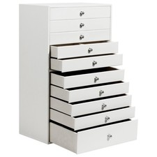 GUKA Large Jewelry Box, Jewelry Case with 10 Drawers for Big and Small Jewelr...