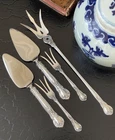 Rare Set Five Gorham Chantilly Sterling Silver Cheese Pastry Knife Lemon Lettuce