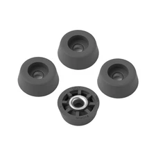 4 SMALL GRAY  ROUND RUBBER FEET CUTTING BOARDS   0.671 W x 0.250 W - FREE SHIP