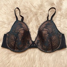Soma 36D Bra Green Lightly Lined Plunge Underwire Back Closure
