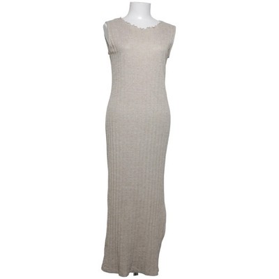 C&A, Maxikleid, Größe: M, Beige, Baumwolle/Polyester, Rippenstrick, Damen #DSu