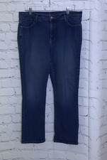 NYDJ Jeans Women's 14W Boyfriend Lift Tuck Blue Denim USA Made