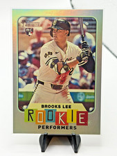 2025 Topps Heritage High Number, Brooks Lee RC, Rookie Performers Holographic