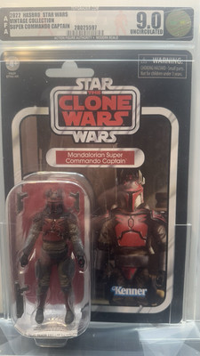 2022 Star Wars Vintage Collection VC 246 Mandalorian Super Commando AFA 9.0 MOC